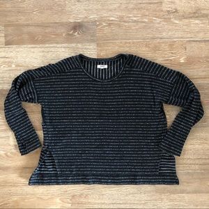 Madewell stripe boxy long sleeve top